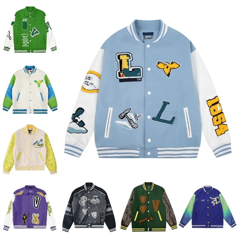 Chaquetas para hombre abrigo de diseñador Vintage Baseball Letterman chaqueta chaqueta para mujer con estampado bordado High Street cortavientos disponible en una variedad de estilos