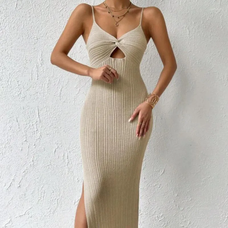 Casual Dresses Summer Sweater Dress 2023 Stylish Sexy Sticked Slip Wedding for Women Long