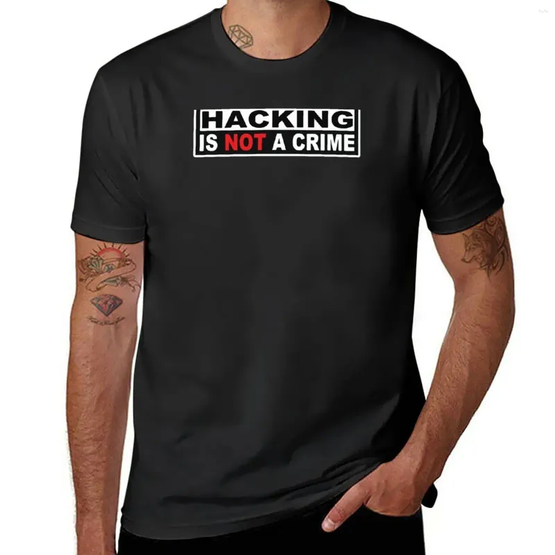남성용 폴로 해킹은 범죄 티셔츠 귀여운 옷 블라우스 T 셔츠가 아닙니다.