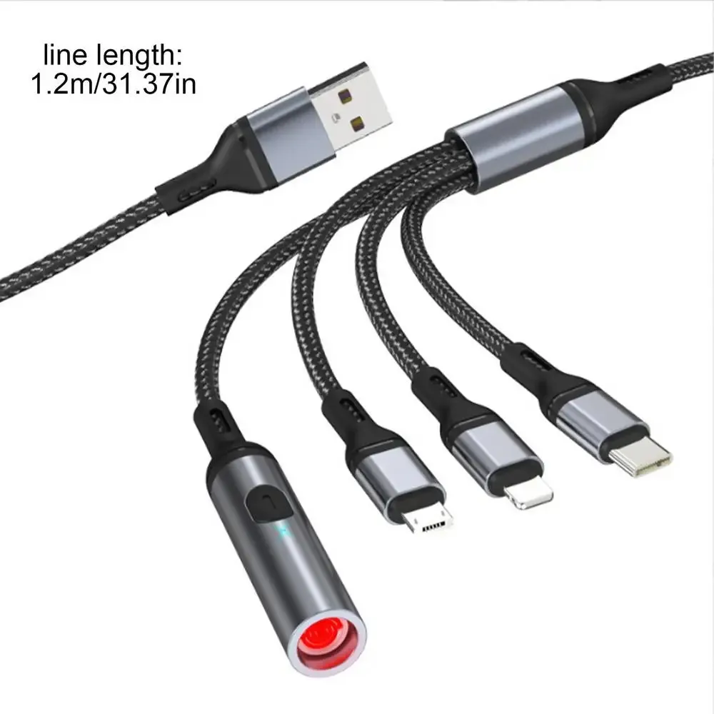 Kabel wielokrotnego ładowania 4 w 1 uniwersalny wielokrotny kabel do ładowania szybkiego ładowania z cygaro zapalniczki typu C Port USB