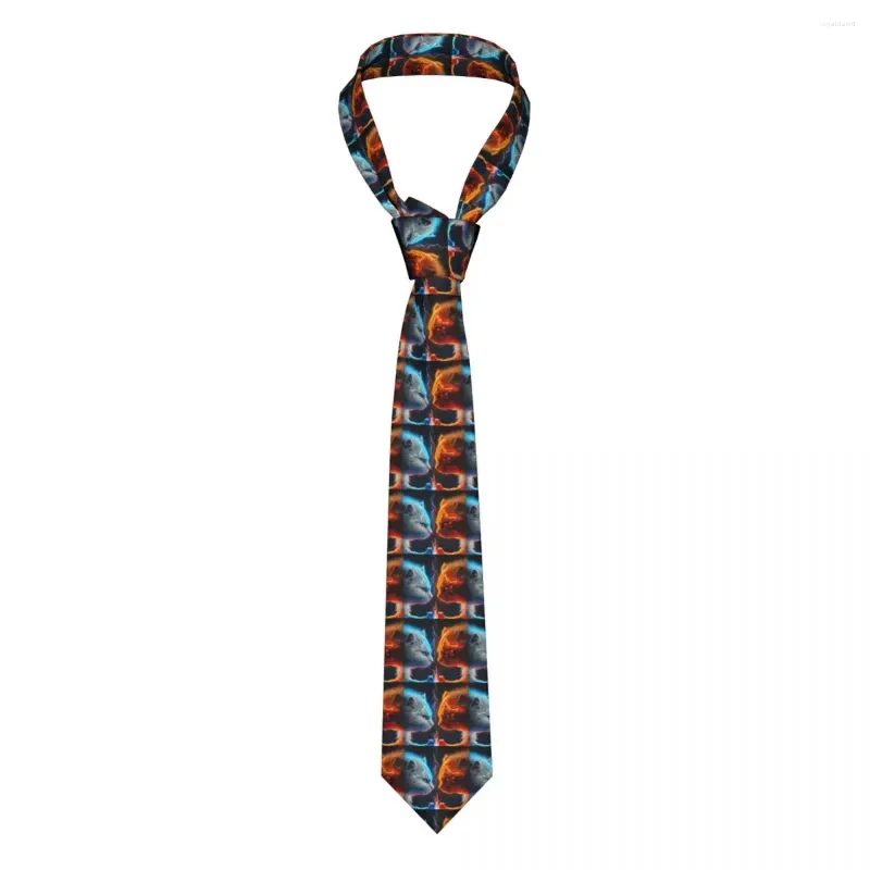 Laços masculinos gravata magro abstrato fogo e animal gravata moda estilo livre homens festa casamento