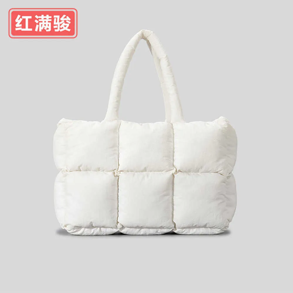 Nowa miękka, wypełniona bawełniana torba z dużą pojemnością i lekką bawełnianą torbą odzieżową, modną i prostą kosmiczną bawełnianą torbę dla kobiet 231024