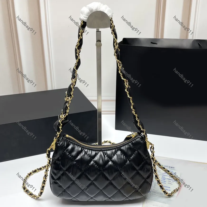 Designer Crossbody Bags Gold Chain Woc bag Women Shoulder Bag Black Sheepskin Purses Luxury Messenger Bag Flap Bag with card slots zipper slots and