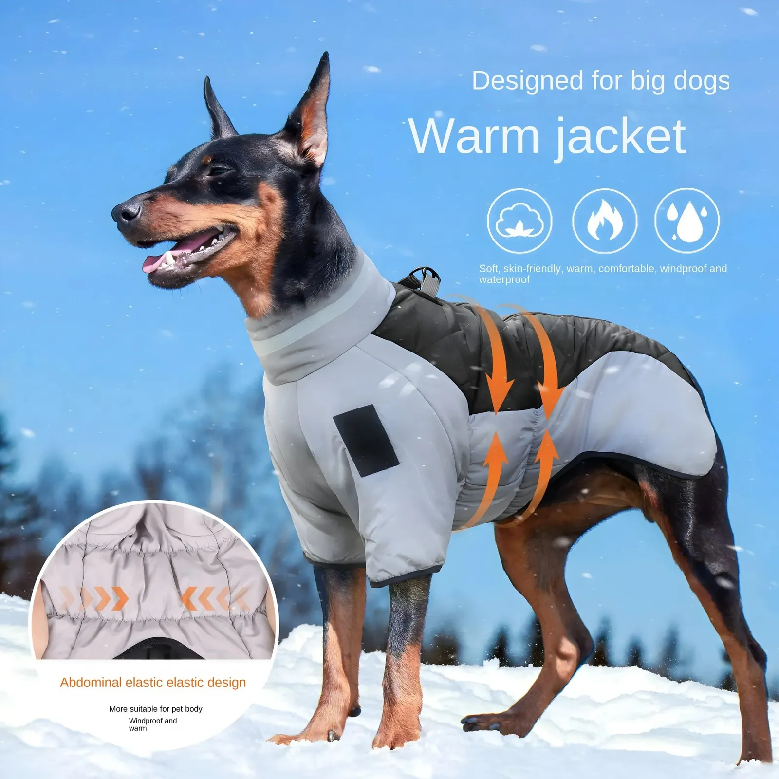 Vêtements pour chiens Vêtements pour chiens automne et hiver Vêtements chauds pour animaux de compagnie Manteaux chauds réfléchissants pour chiens Pour grandes et petites Veste pour chiot Costume d'extérieur 231024