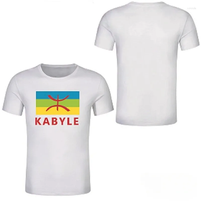 Camisetas para hombre Bandera de Kabyle Camisa de gran tamaño con estampado 3D Mujeres Hombres Moda de verano O-cuello Manga corta Camiseta divertida Camisetas gráficas Streetwear