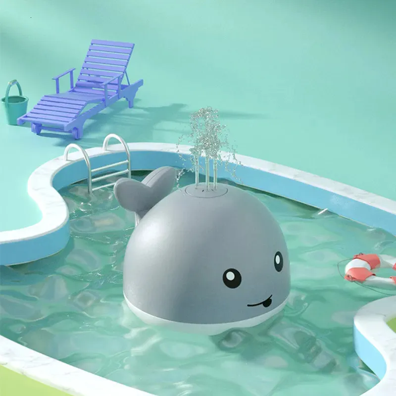 Jouets de bain pour bébé Jouets de baignoire lumineux pour bébé Jouets de piscine d'arrosage d'eau de baleine pour les tout-petits nourrissons Jouet de piscine d'arrosage d'eau de baleine 231024