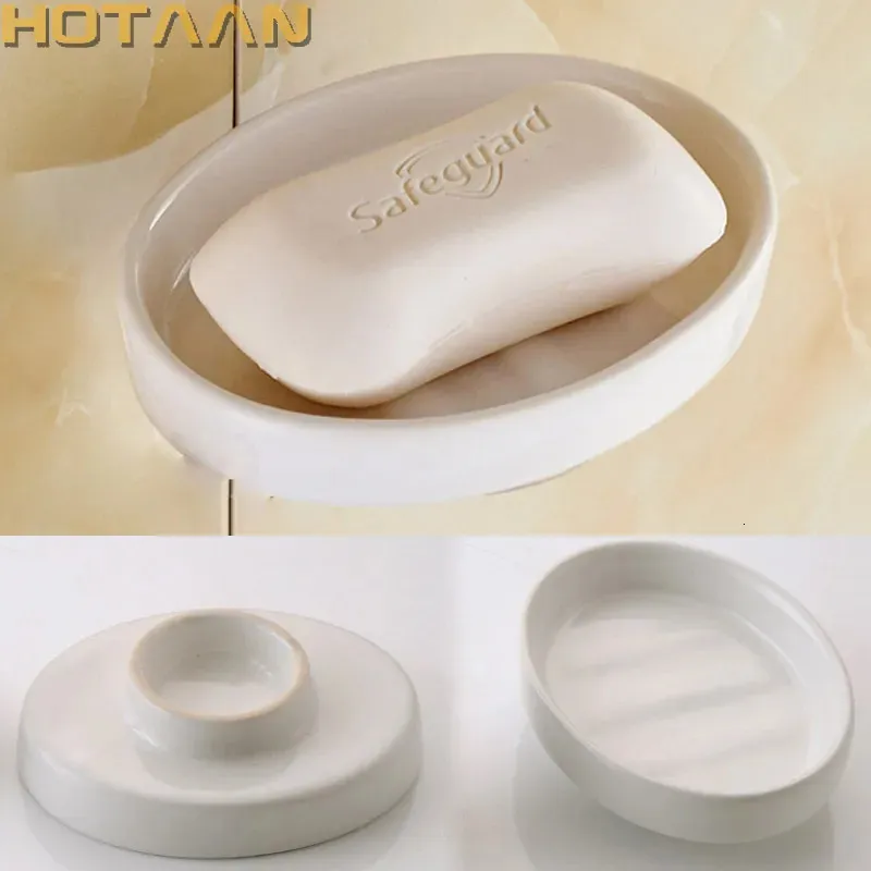 Porte-savon en céramique accessoires de salle de bain porte-savon/porte-savon/étui à savon décoration de la maison utile pour le bain YT-7102 231024