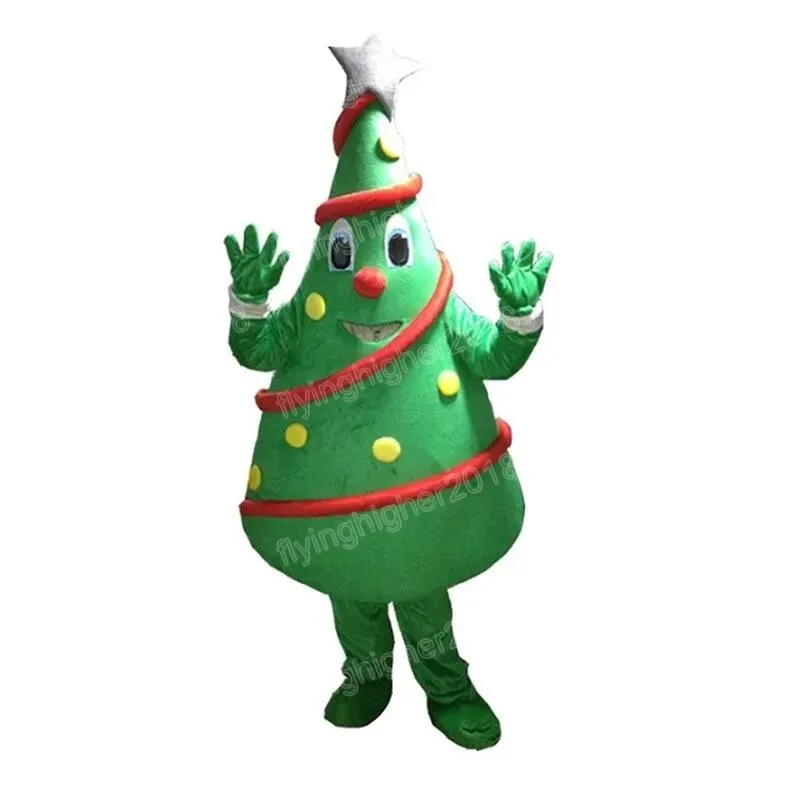 Costume de mascotte d'arbre de Noël d'Halloween Taille adulte Personnage de thème animé de dessin animé Carnaval Hommes Femmes Robe de Noël Fantaisie Performance Robe de soirée