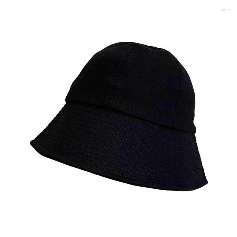 Berets balde chapéu de algodão cor sólida unisex bob bonés moda panamá boné de pesca ao ar livre boonie