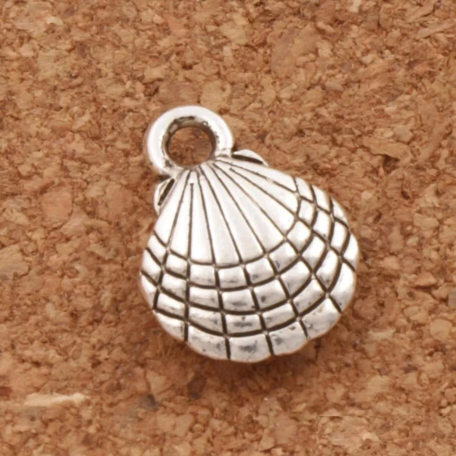 Charms Shell Charm Perles 200Pcs / Lot Vendre Mic 13.1X10Mm Antique Sier Pendentifs Bijoux DIY Bijoux Bijoux Résultats Composants Dhebt
