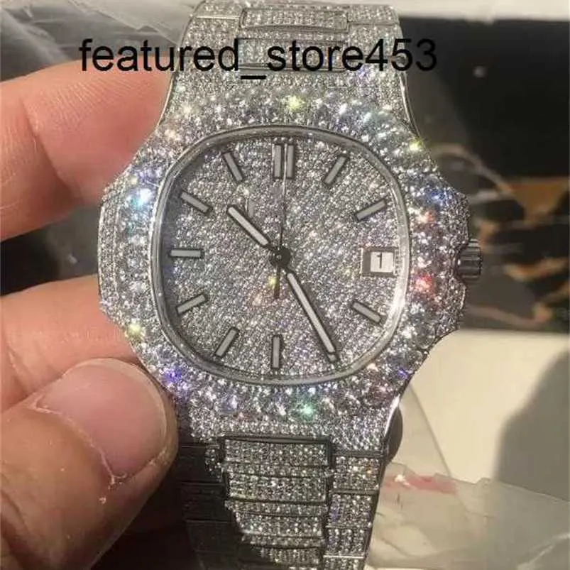 VVS Diamond Watch Sprzedaż Pełny automatyczny obserwacja krętych ruchu lodowe szafir