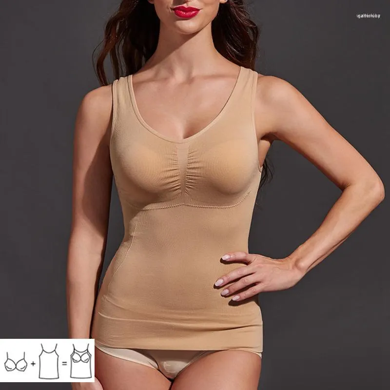 Mulheres Mulheres Body Shaper Plus Size Bra Cami Tank Top Slimming Vest Corset Shapewear Slim Up Lift Lingerie Set Cintos para