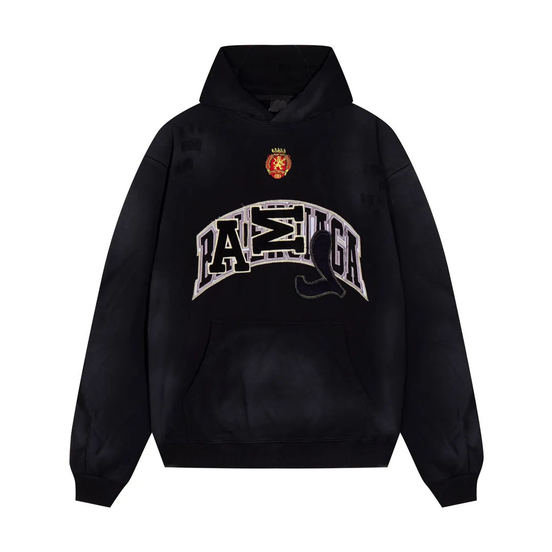 23ss nieuwe herfst/wintermode High Street katoenen sweatshirt trui met capuchon Ademende mannen en vrouwen letterpatroon hoge kwaliteit gemaakt oude casual hoodie