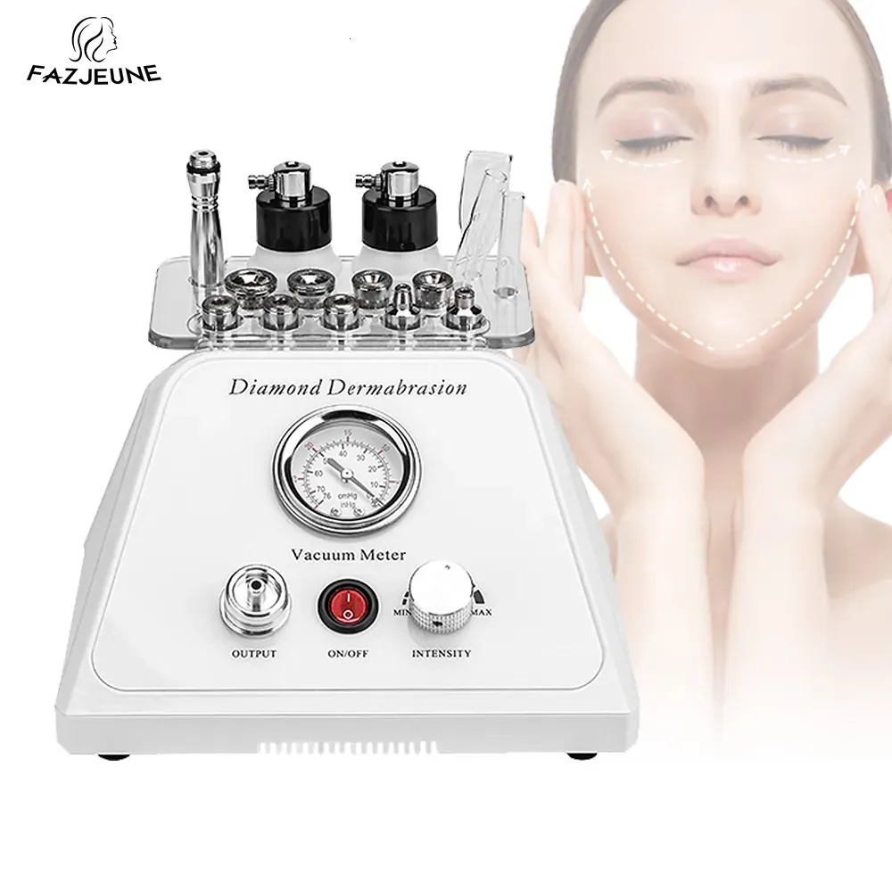 Ansiktsvårdsenheter Diamond Microdermabrasion Machine Exfoliation Dermabrasion Vacuum Wrinkle Removal Peeling Skin Tools 231023