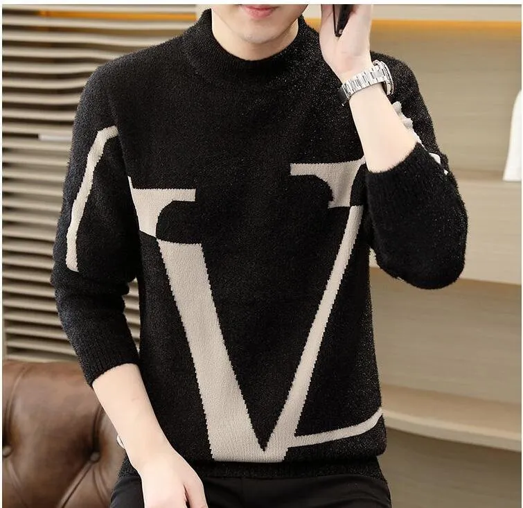 Pull Homme Demi-Zippé - Maille Douce Doublée Flanelle - Coupe Décontractée - Chaud Et élégant - Automne Hiver