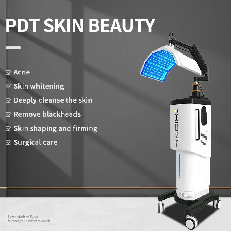 Terapia fotonica a LED, trattamento dell'acne, trattamento antirughe, salone, utilizzo della macchina per terapia LED PDT