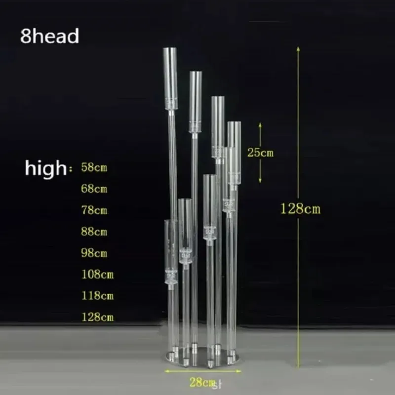 Рождественские украшения 6 шт. Свадебные украшения Центральная часть Канделябры Прозрачный подсвечник Акриловые подсвечники для свадебных мероприятий 231024