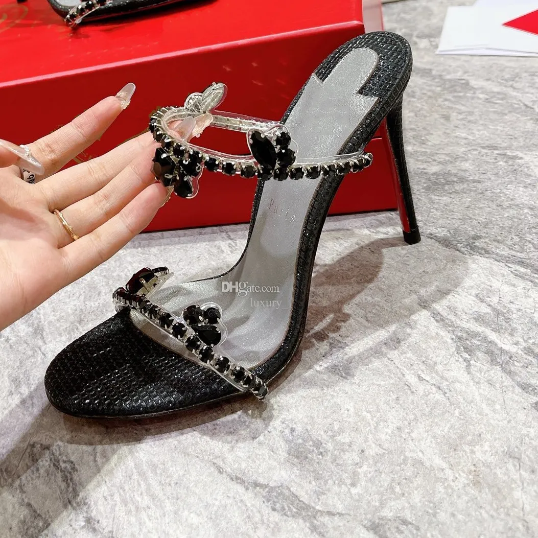 Black pearl rhinestone ankle scoil sexy open toe high heels stiletto s –  GOOD GIRL REBEL