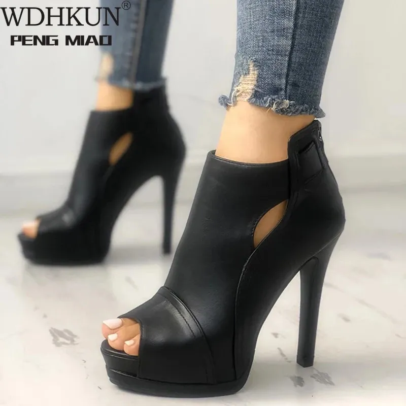 Sukienka Buty 11 cm Kobiety Pumpy Spring Fall Office Buty oddychane puste kwadratowe buty na pięcie Platforma Platforma Obcasy imprezowe buty ślubne 231024