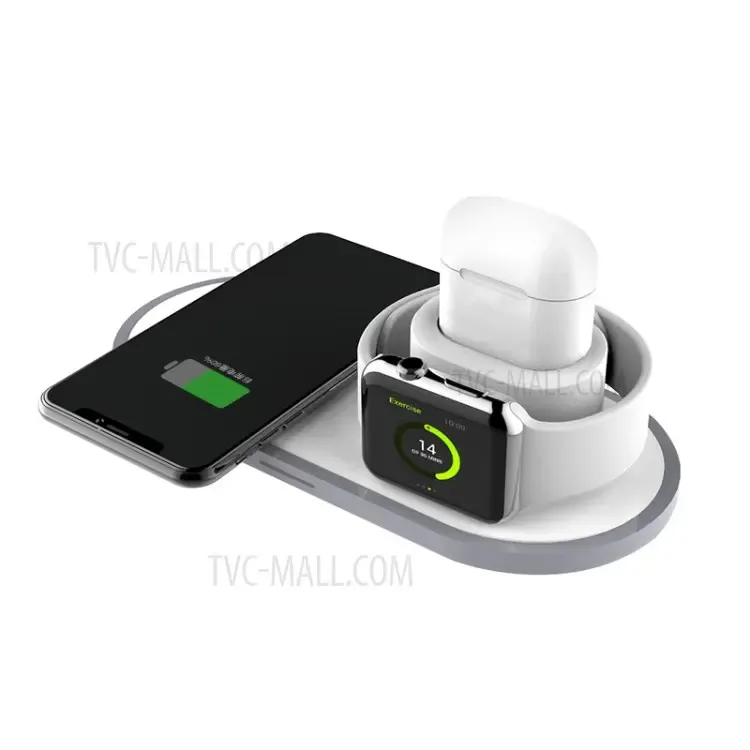 Carregador sem fio 3 em 1 10W de carga rápida Estação de carregamento para Apple Watch Airpods iPhone 13 12 Pro Max
