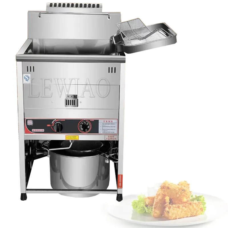 Elektrische 220-V-Fritteuse für Pommes Frites, Huhn, große Kapazität, 30 l, Fritteuse mit Ölablasshahn