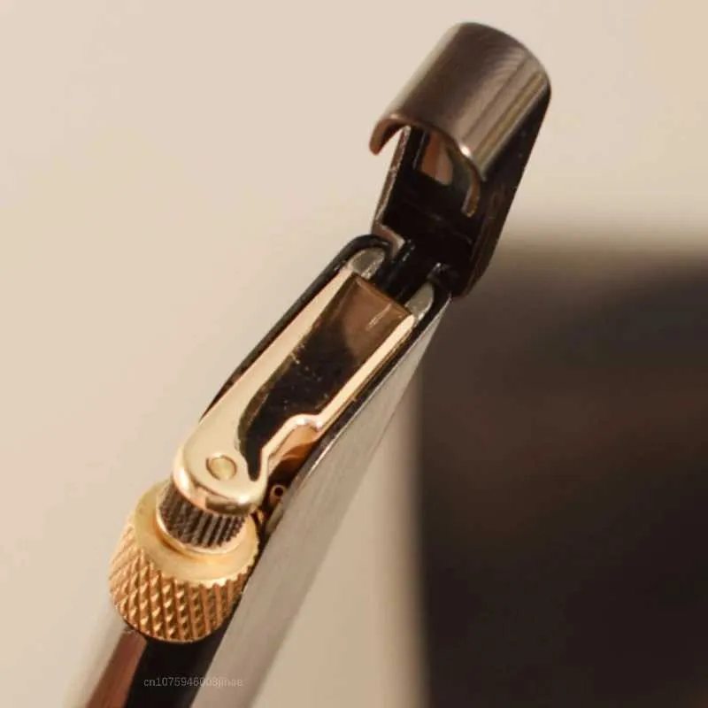 Ultra Thin Metal Lighter With Grinding Wheel Ignition Side