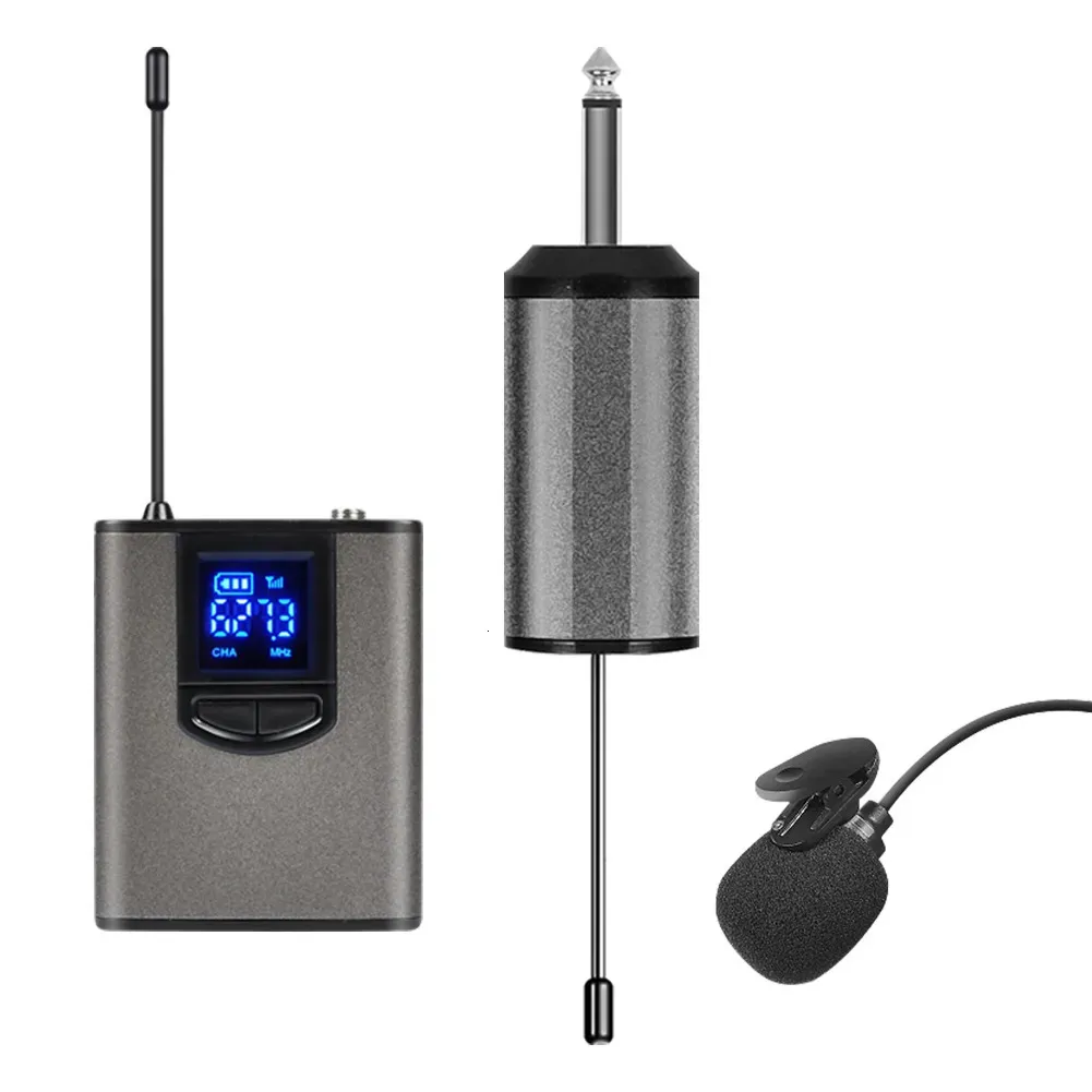 Walkie Talkie Fala Microfone Sem Fio Lapela Headset Mini Receptor Portátil Transmissor UHF Profissional Falar Público Plug And Play 231023