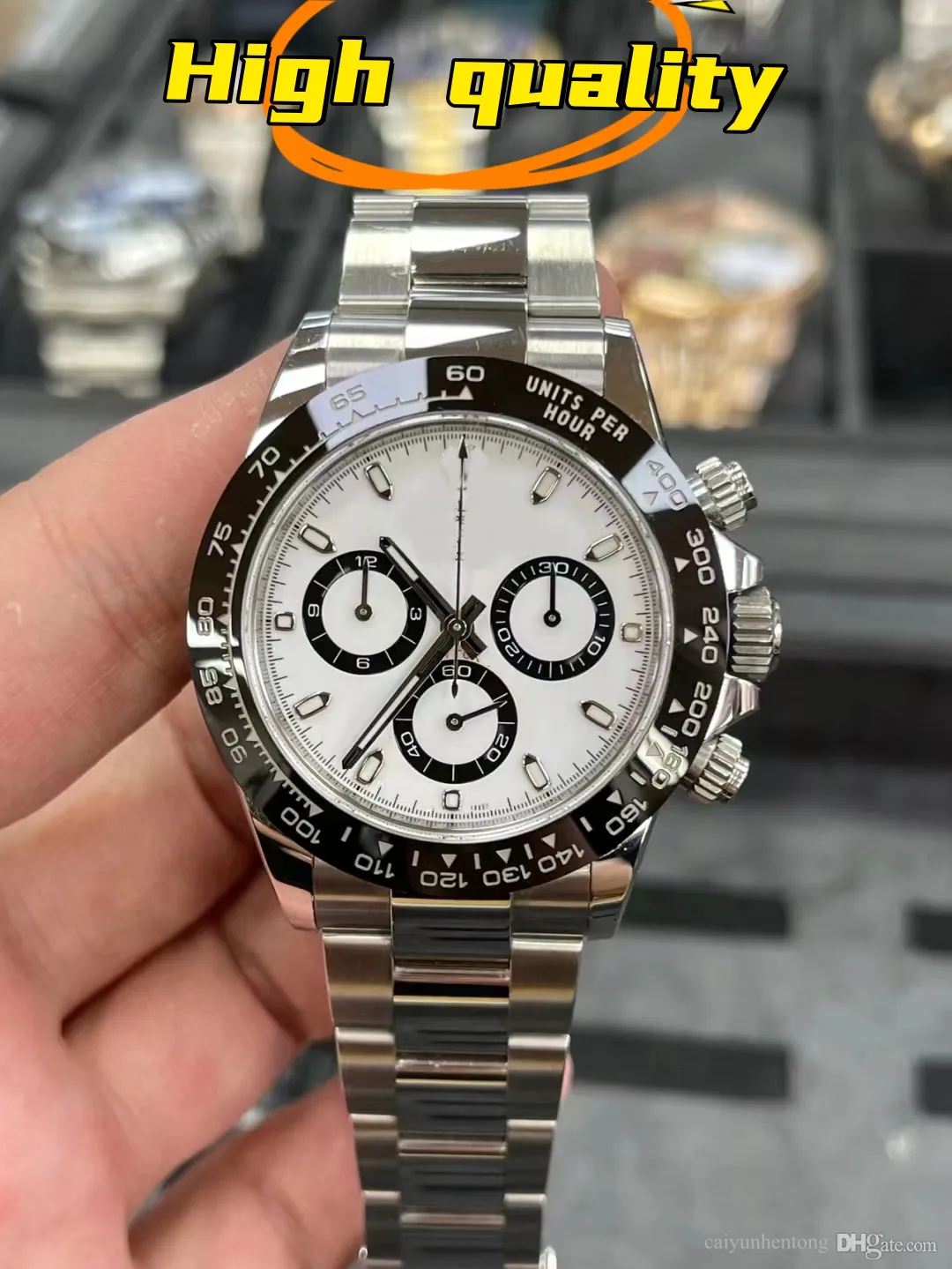 Herren-Designer-Uhren, hochwertig, automatisch, mechanisch, komplett aus Edelstahl, mit Gleitverschluss, Sport-Armbanduhr für Herren, wasserdicht, klassische Uhr, Dayt0nas40 mm