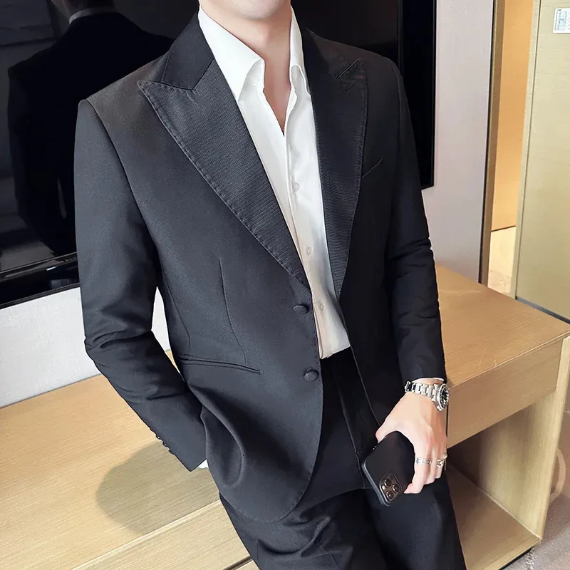 Men s Suits Blazers British Style Plus Size 3XL S Autumn Winter Business Formal Wear Blazer Jackets For Men Clothing Slim Fit Casual Suit Coats 231021