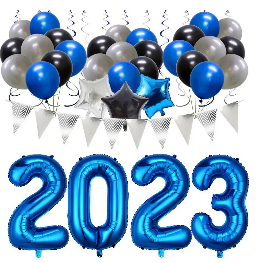 Wholesale 2023 New Year Balloons Set Red Christmas Air Globos Xmas Baby Shower Childrens Birthday Graduations Party Decorations Kids Toys Gifts AC