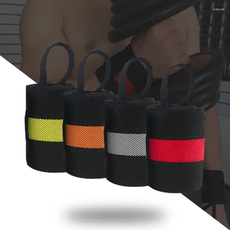 Wrist Support 1 Pair Adjustable Weightlifting Brace Fitness Wristbands Power Training Bar Grip Barbell Strap Custom Logo