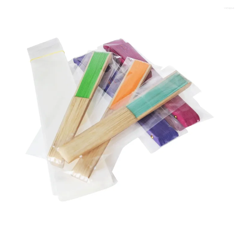 Emballage cadeau transparent jetable auto-adhésif long opp sac de ventilateur à main emballage pour baguettes de paille paquet de brosse