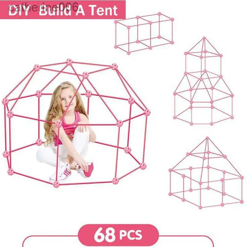 Other Toys DIY Beaded Block Tent For Kids Construction Fort