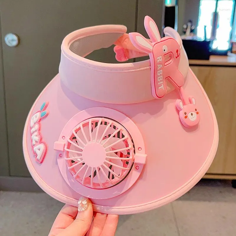 Bérets pour enfants, casquette à grand bord, chapeau de ventilateur Rechargeable, pour filles et garçons, soleil, printemps, été, visière réglable pour bébé