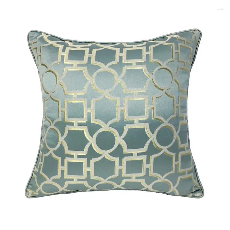 Pillow Light Blue Green Pillows Case Decorative Cover For Sofa Geometric Jacquard Living Room Chair Bedding Home Decor