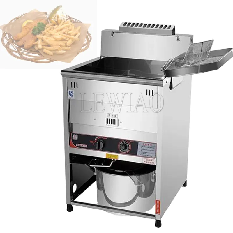 Friteuse électrique commerciale verticale, 30l, grande capacité, en acier inoxydable