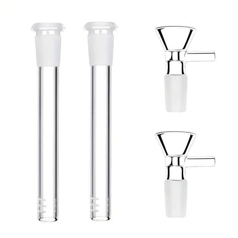 Juego de 2 piezas de varilla de enchufe transparente, accesorios para pipa de agua, cabeza de pistola transparente, varilla de enchufe de 18, 14mm y 2 pulgadas de longitud