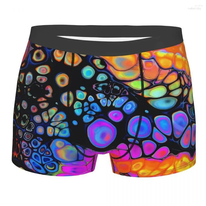 Underpants 3D Three Dimensional Abstract Yellow K Orange Breathbale Panties Male Underwear Print Shorts Boxer Briefs