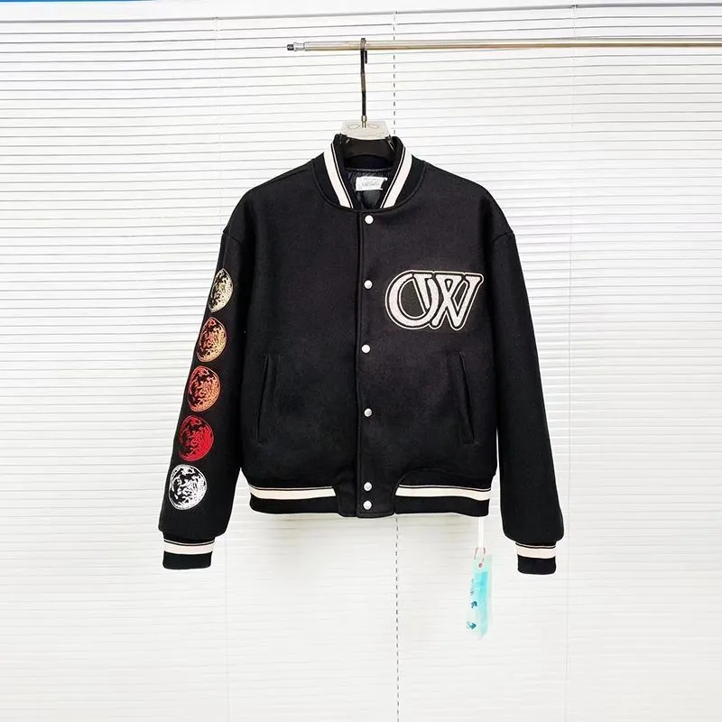 DHgate.com:Off-White Windbreaker Varsity Jacket: Loose Long DHgate.com:Off-White Windbreaker Varsity Jacket: Loose Long