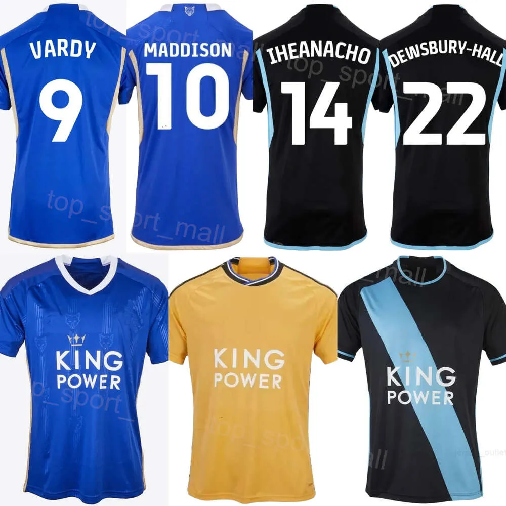 23-24 Klubbteam Leicester Soccer City 9 Jamie Vardy Jerseys 22 Kiernan Dewsbury-Hall 30 Mads Hermansen 14 Kelechi Iheanacho 10 Stephy Mavididi fotbollsskjorta