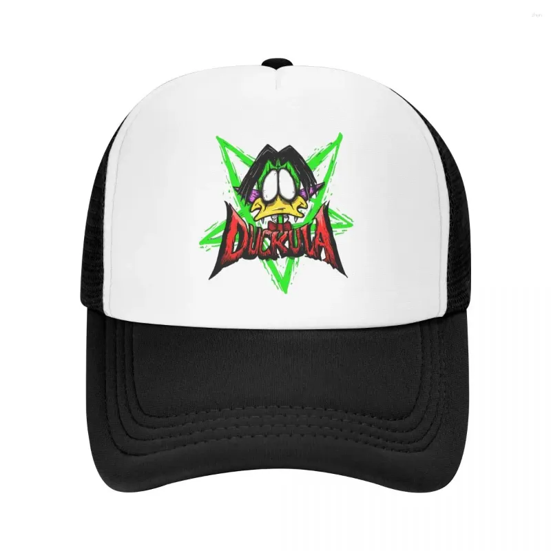 Cappellini da baseball Musica Berretto da baseball vintage Conte Duckula Cartoon Cappello a rete in rete per uomo Donna Cappelli da camionista alla moda con visiera regolabile