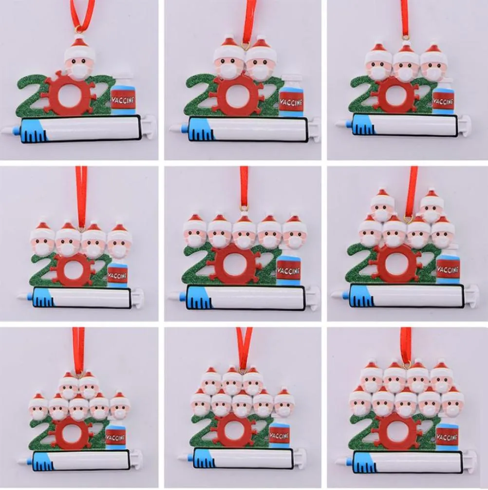 2021 Bütün Noel Süsler Süslemeleri Reçine Ailesi 4 5 6 Survivor Survivor Yaratıcı Hediye Ağacı Dekoru Maske Santa Clau5272856