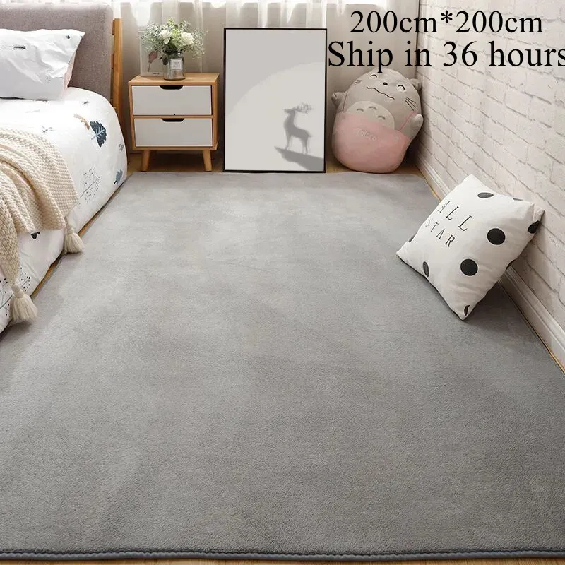 Tapijt Nordic Tapijt voor Woonkamer Laagpolig Tapijt Kinderen Slaapkamer Pluizige Vloer Tapijten Raam Nachtkastje Home Decor Coral Fleece Tapijt 231023