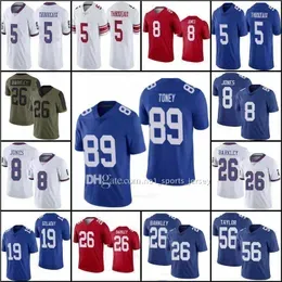Custom Football Jersey ''Giants''''5 Kayvon Thibodeaux 26 Saquon Barkley Embroider Men Women Youth jersey 3XL