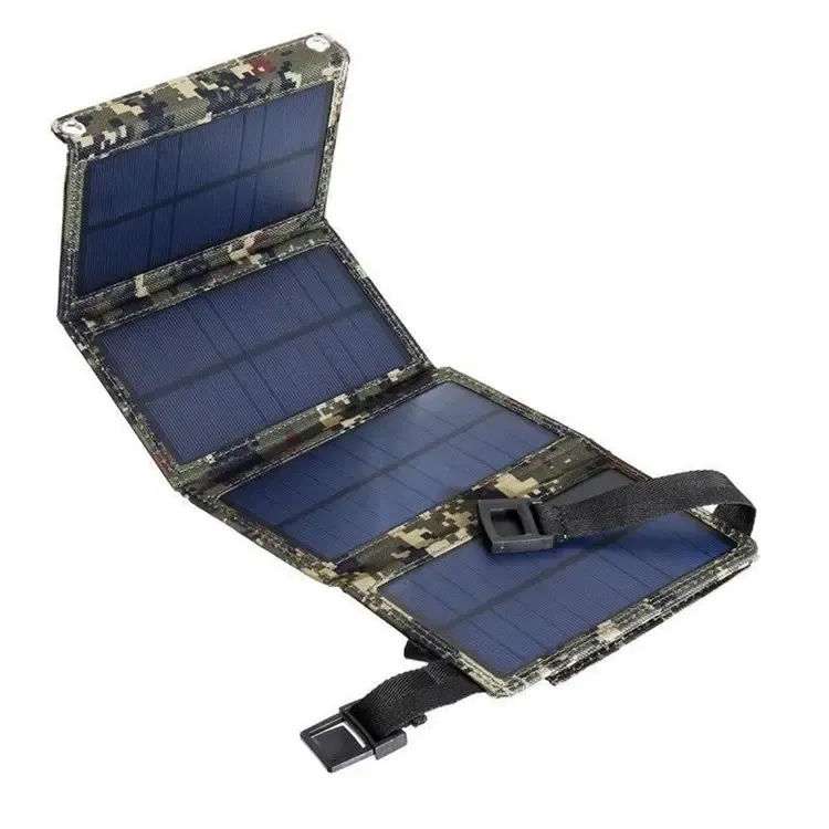 Carregador solar USB 20W à prova de intempéries durável portátil dobrável carregador de telefone com painel solar para acampamento ao ar livre para iPhone / smartphones Android / iPads / tablets Android