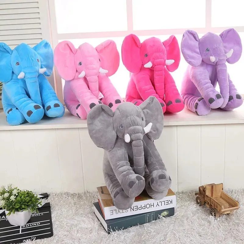 Bambole di peluche 30 * 40 * 60cm Moda Animale Peluche Elefante Bambola Farcito Elefante Peluche Morbido Cuscino Giocattolo per bambini Camera dei bambini Letto Decorazione Giocattolo Regalo 231023