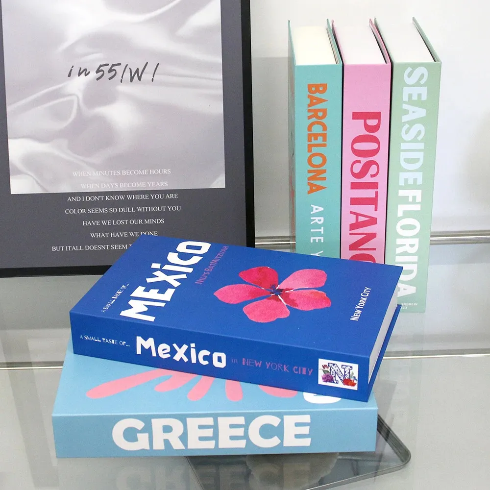 Decoración de libros falsos de viaje libros de mesa de café -  España