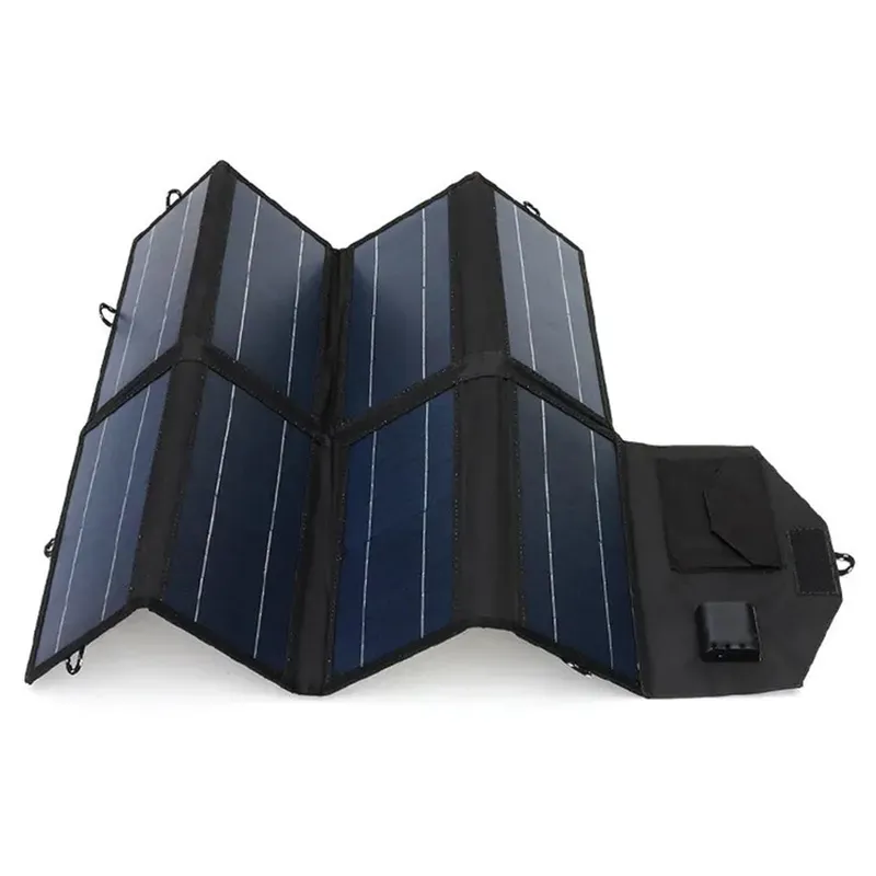 Panneau solaire monocristallin 50W, chargeur solaire pliable et Portable, batterie externe pour téléphone Portable, pour Camping et randonnée