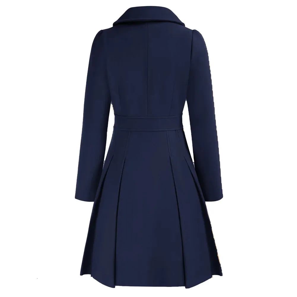 Grace Karon Swing Trench Coat Womens Double Breasted Thick A Line