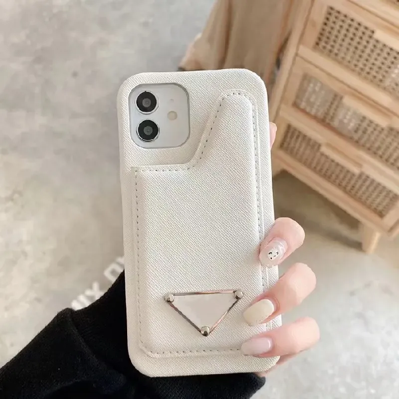 High Quality Fashion Phone Cases For Iphone 11 11pro 12 12pro 13 14 15 Pro Max Xsmax Leather Card Holder Pocket Designer Cellphone Cover